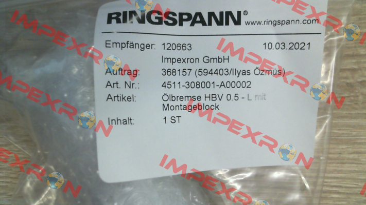 4511-308001-A00002 Ringspann