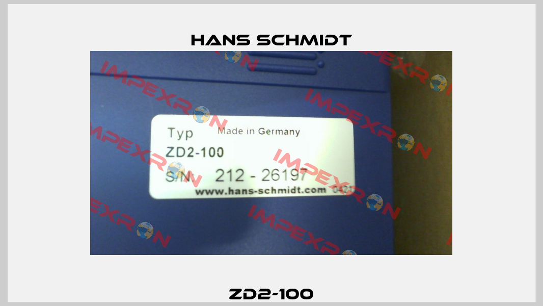 ZD2-100 Hans Schmidt
