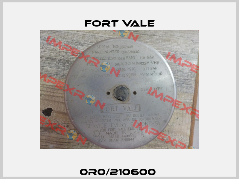 0r0/210600  Fort Vale