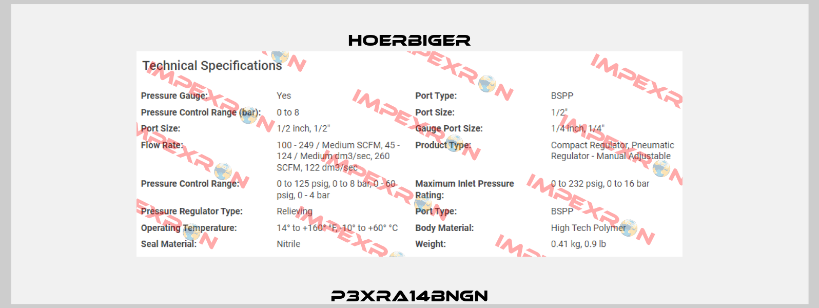 P3XRA14BNGN Hoerbiger