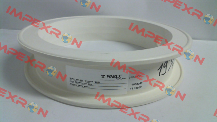 WX6000 / sealing element of EPDM white suitable for DKZ110 DN 200 Warex