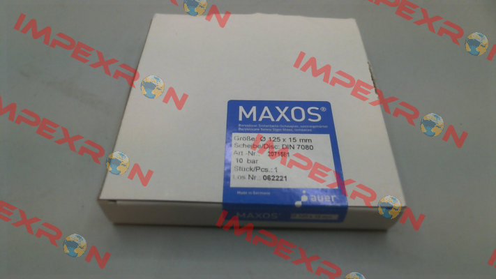 DIN 7080-10 125x15mm Maxos