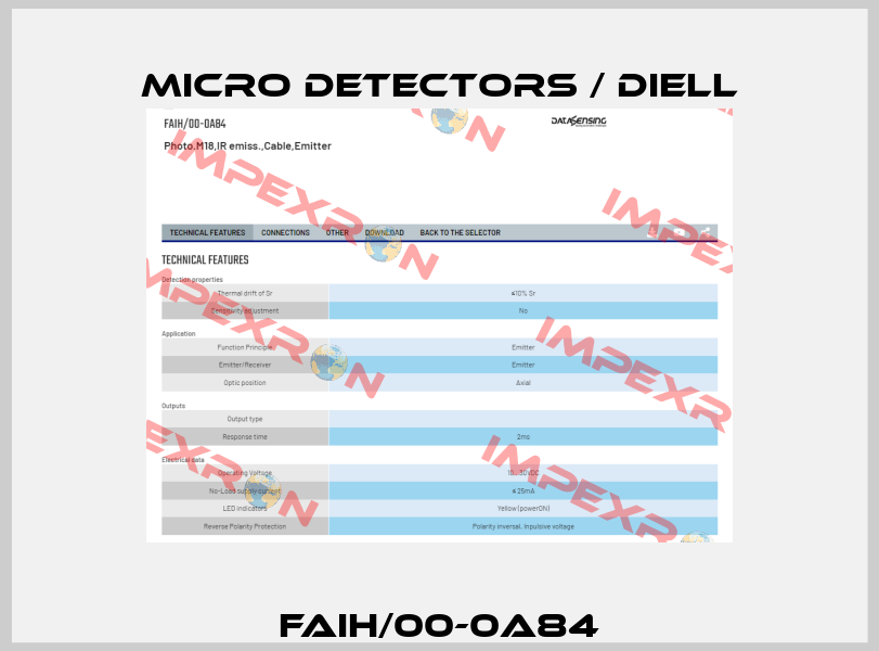 FAIH/00-0A84 Micro Detectors / Diell
