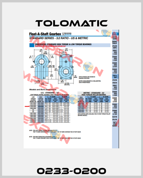 0233-0200 Tolomatic