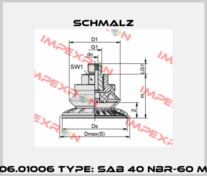 P/N: 10.01.06.01006 Type: SAB 40 NBR-60 M14x1.5-AG Schmalz