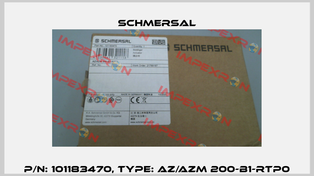 p/n: 101183470, Type: AZ/AZM 200-B1-RTP0 Schmersal